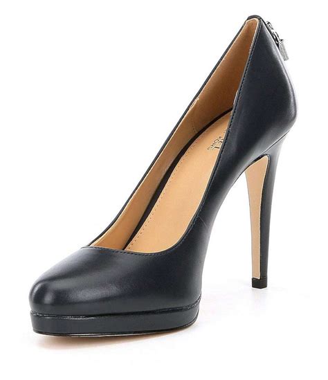 michael kors caroline pump black|Michael Kors closed toe pumps.